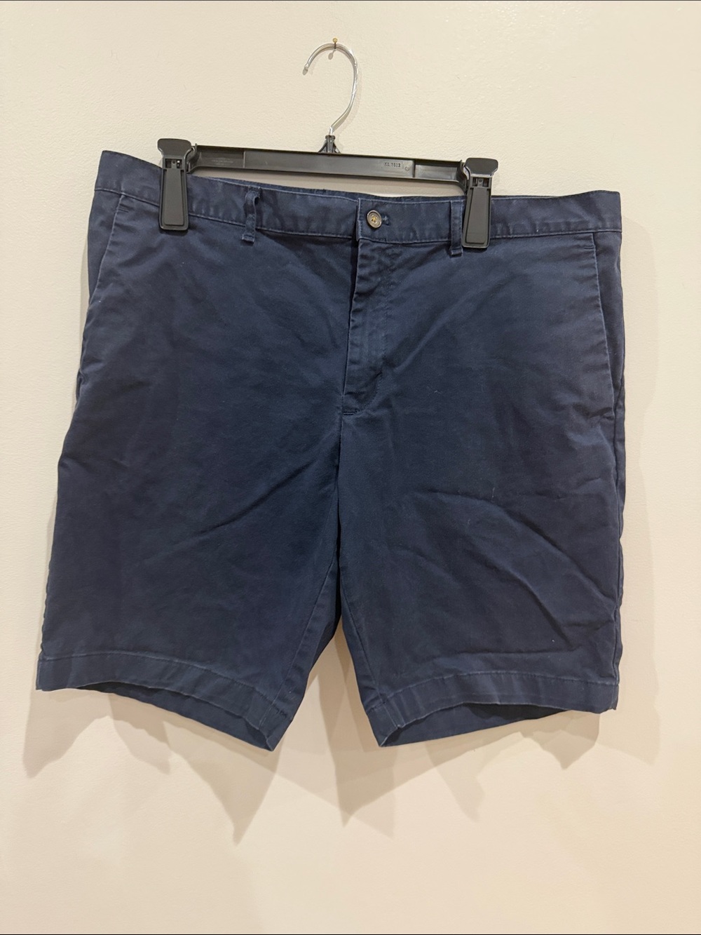 Michael Kors Navy Flat-Front Cotton Shorts